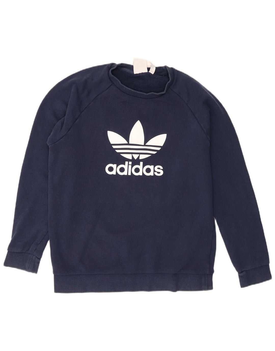 Felpa grafica da uomo Adidas Felpa media in cotone blu navy
