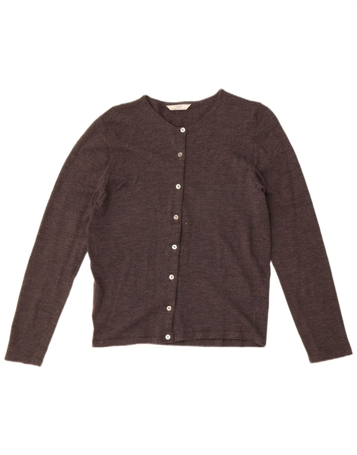 Maglione cardigan da donna Marks & Spencer UK 10 Small Grey New Wool