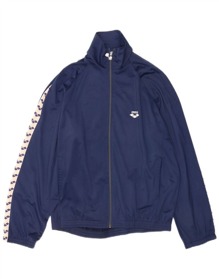 Giacca da ginnastica grafica da uomo Arena XL Colorblock blu navy