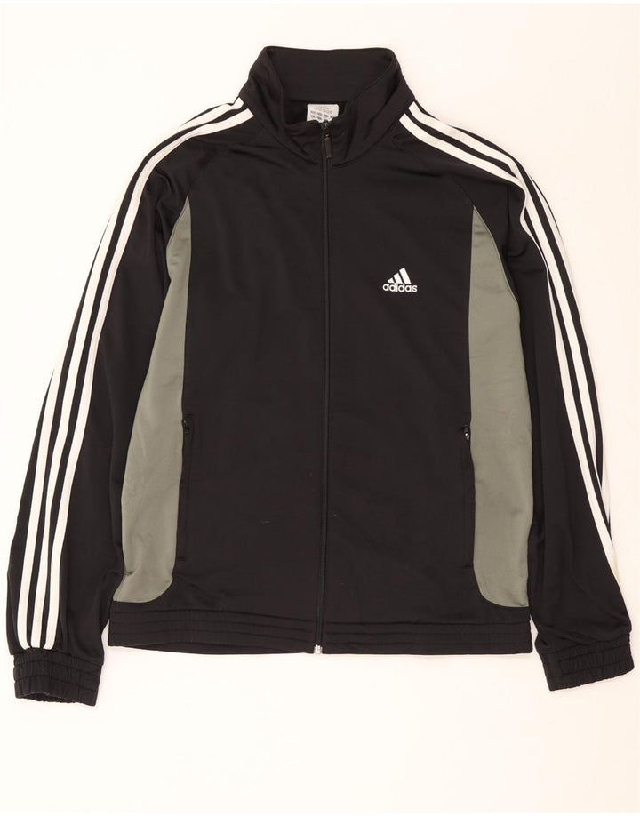ADIDAS Giacca da tuta grafica da uomo UK 40/42 Medium Black Colourblock