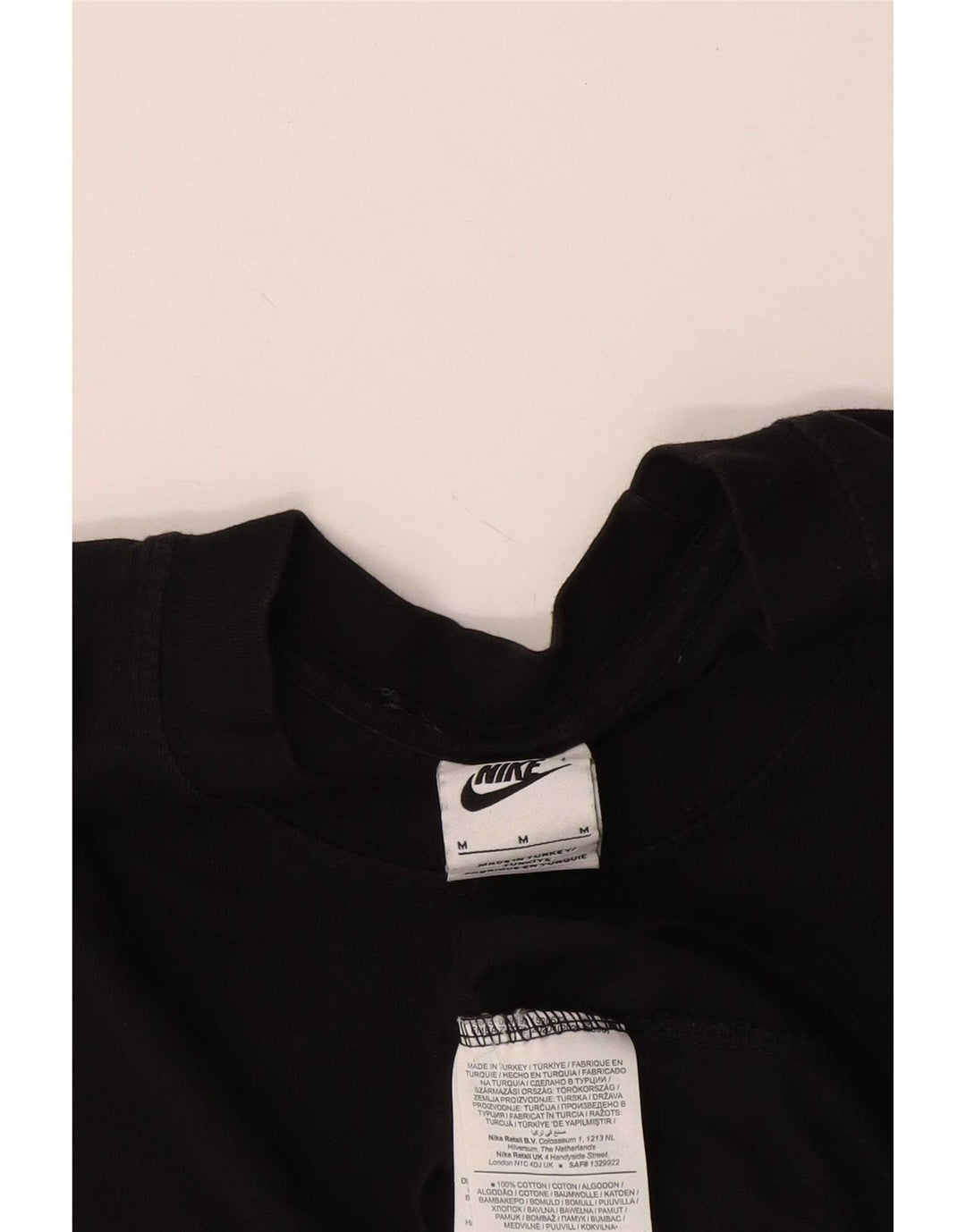 T-shirt grafica da uomo Nike Top in cotone nero medio