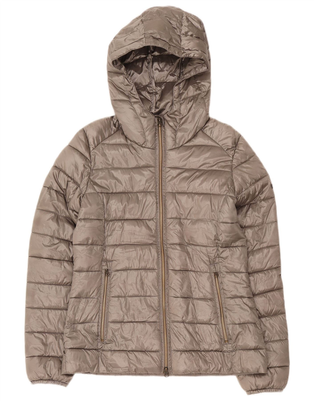 Giacca imbottita con cappuccio da donna Brugi UK 12 Poliestere grigio medio
