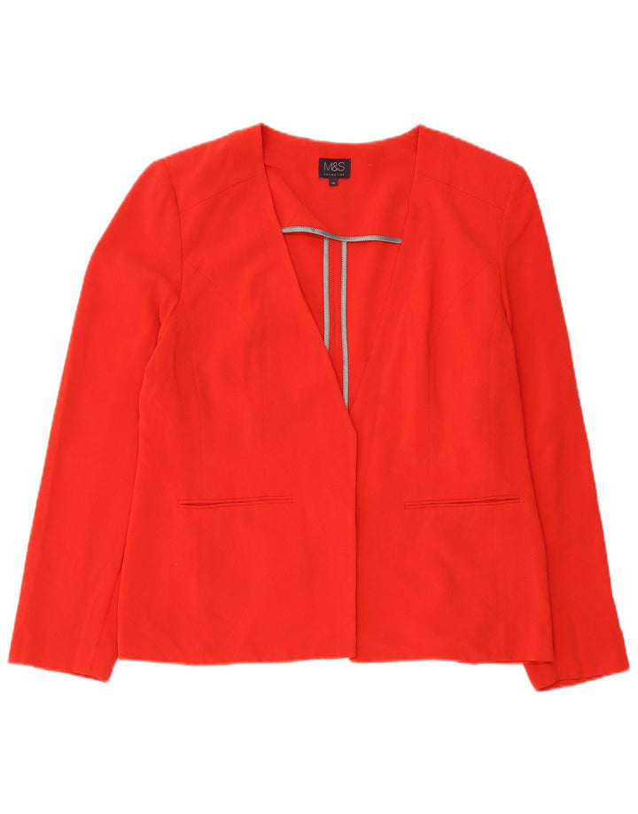 Giacca blazer da donna Marks & Spencer UK 16 grande poliestere rosso