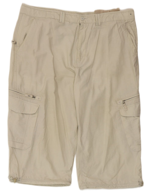 Pantaloncini cargo da uomo Marks & Spencer W40 XL in cotone beige