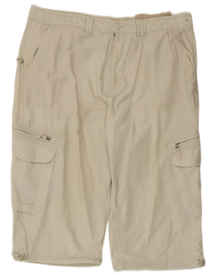 Pantaloncini cargo da uomo Marks & Spencer W40 XL in cotone beige
