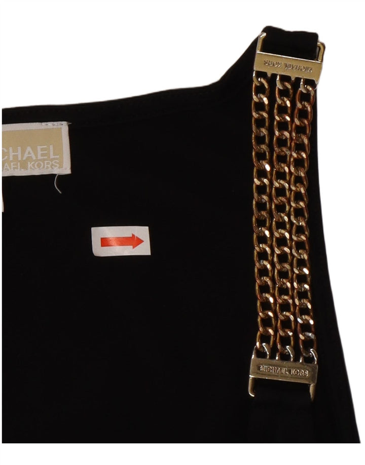 Top camicetta senza maniche da donna Michael Kors UK 10 piccolo poliestere nero