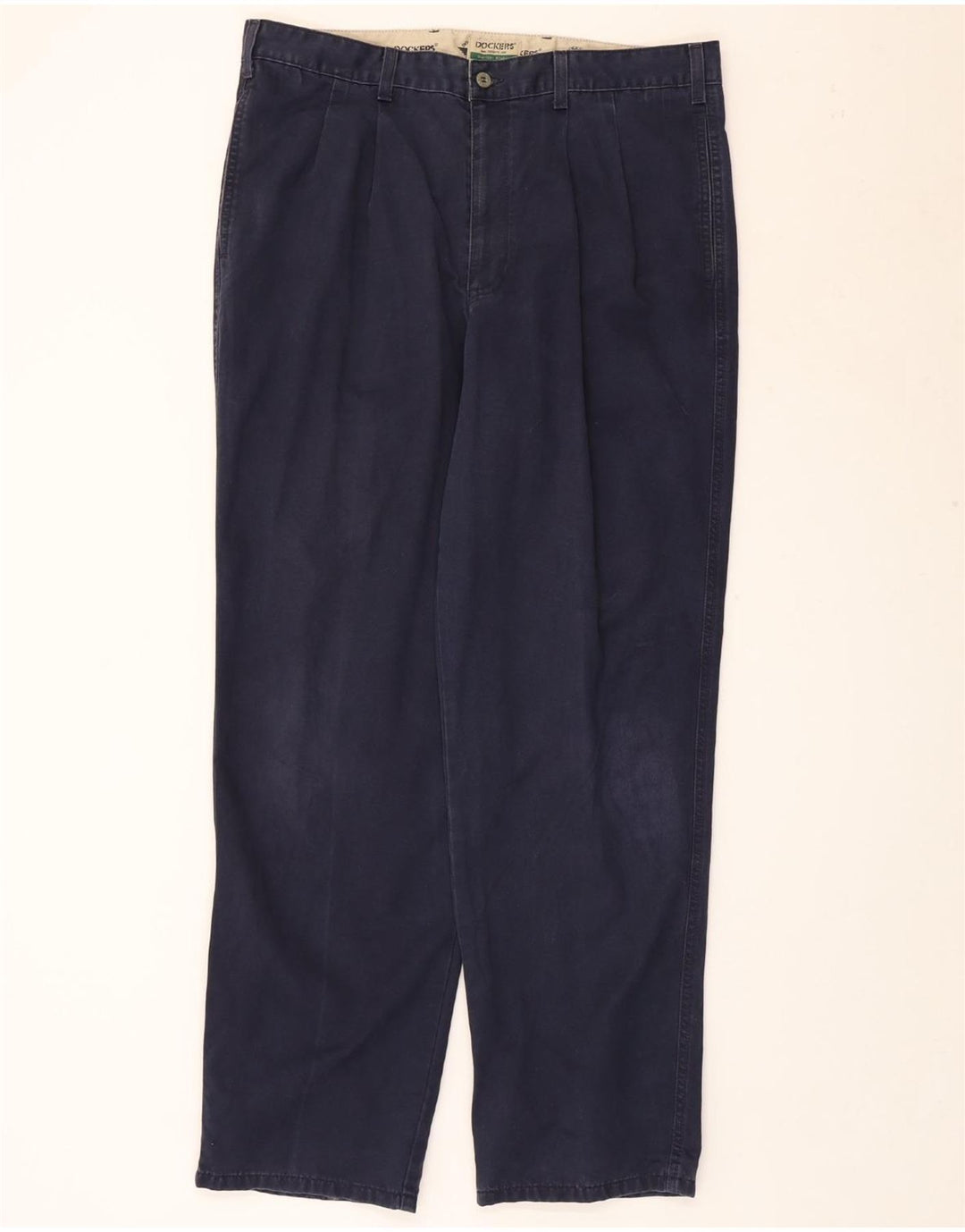 Pantaloni chino con pegged da uomo Dockers color kaki W38 L32 in cotone blu navy