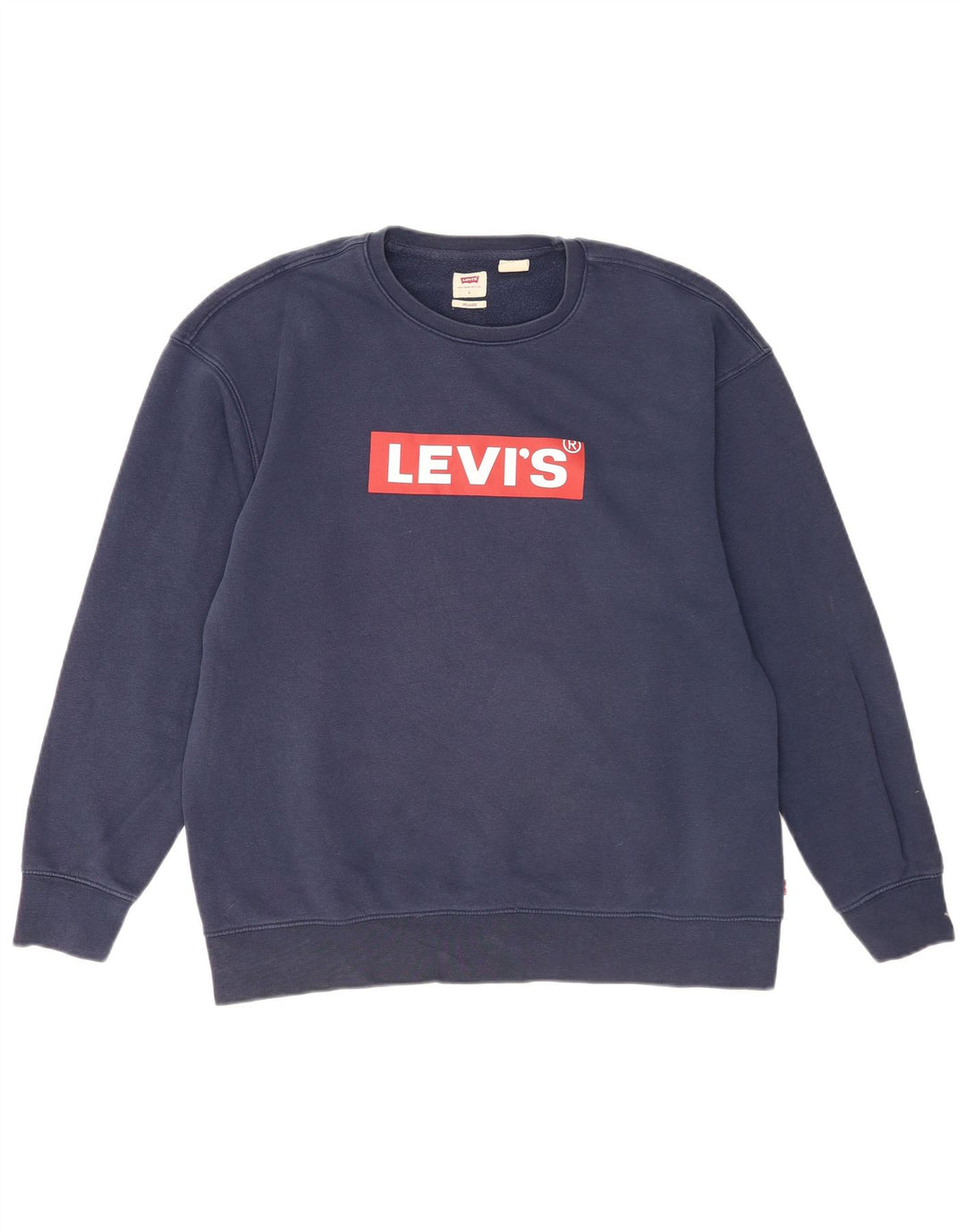 Levi's Felpa con grafica rilassata da uomo, grande, in cotone blu navy