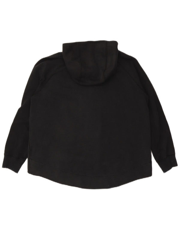 Maglione con cappuccio e zip da donna NIKE UK 16 grande cotone nero