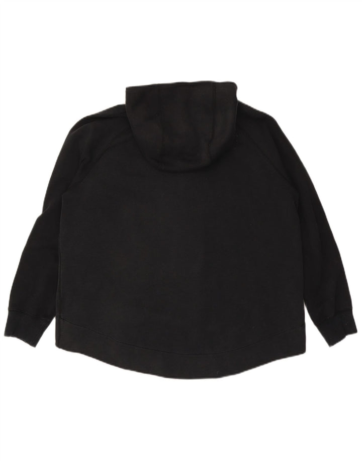 Maglione con cappuccio e zip da donna NIKE UK 16 grande cotone nero