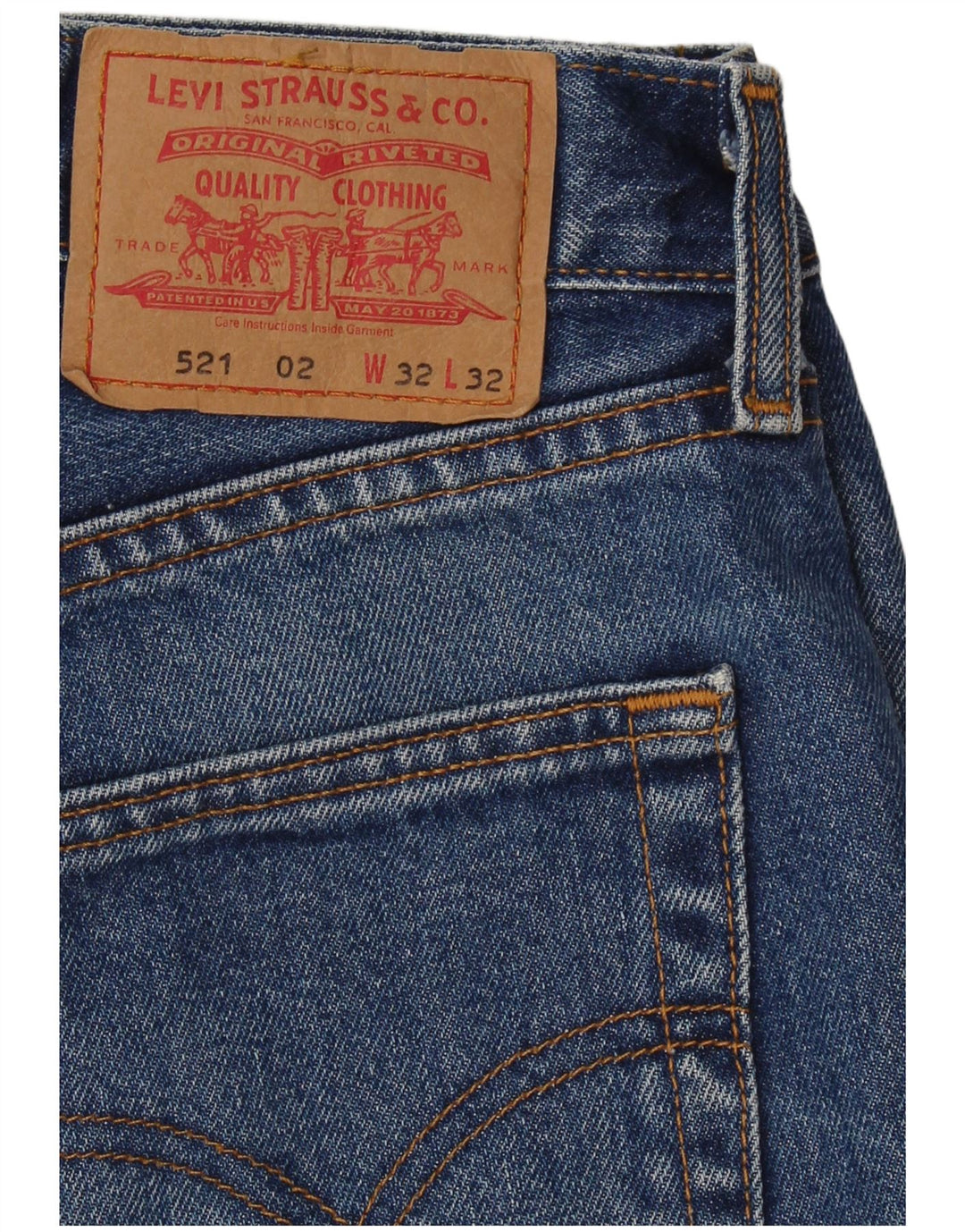 Levi's Uomo 521 Jeans dritti W32 L32 Cotone Blu