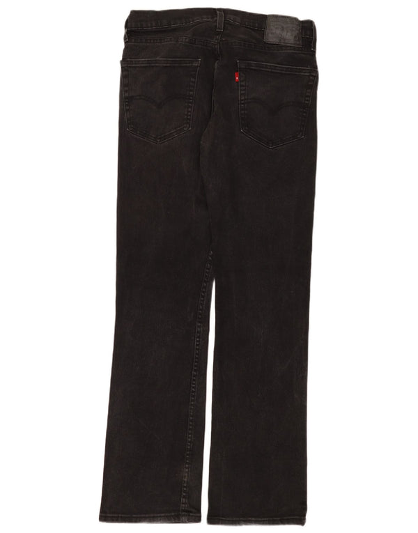 Levi's Uomo 527 Jeans Bootcut W30 L32 Cotone Nero