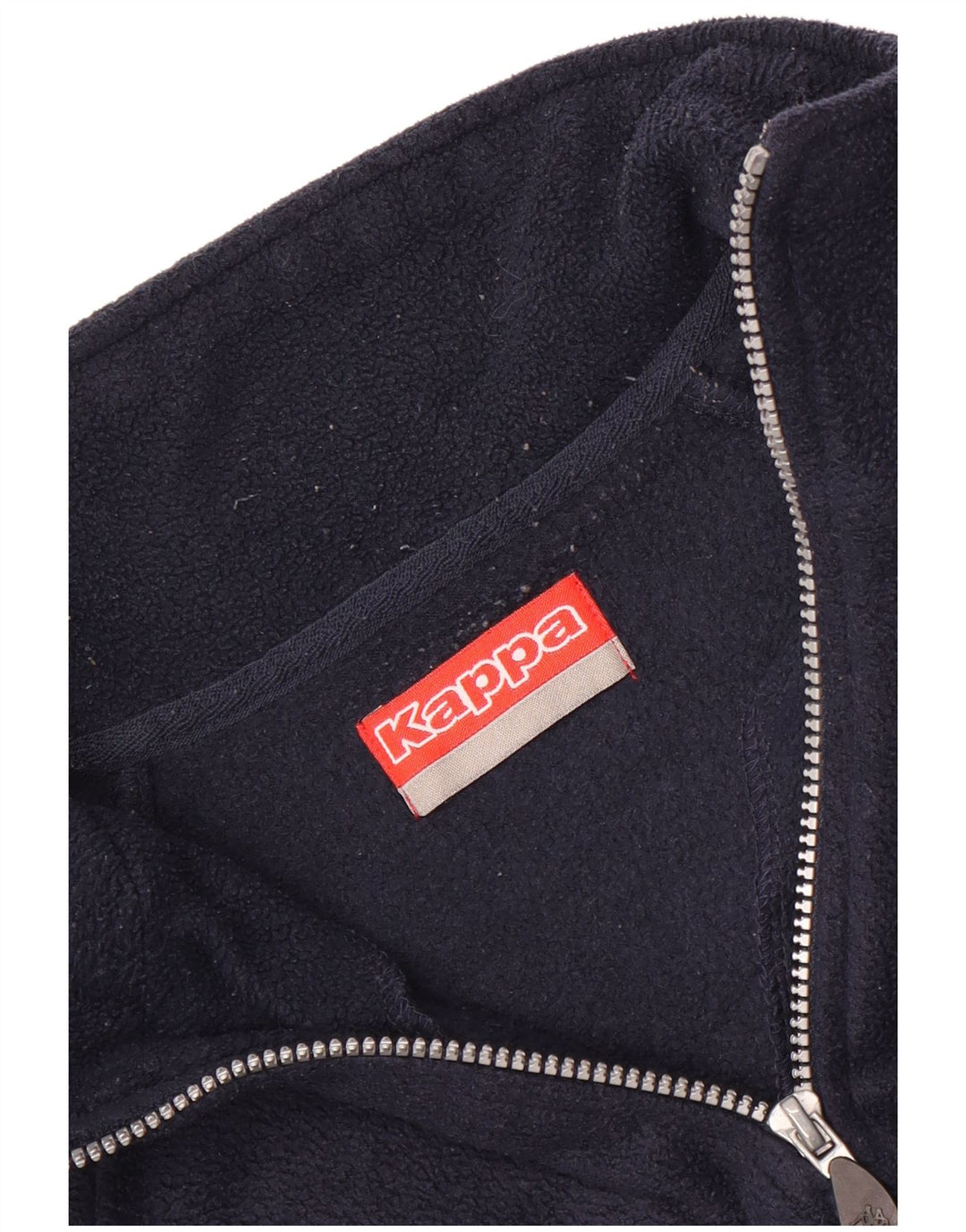 Maglione in pile Kappa da uomo con zip e collo medio blu navy