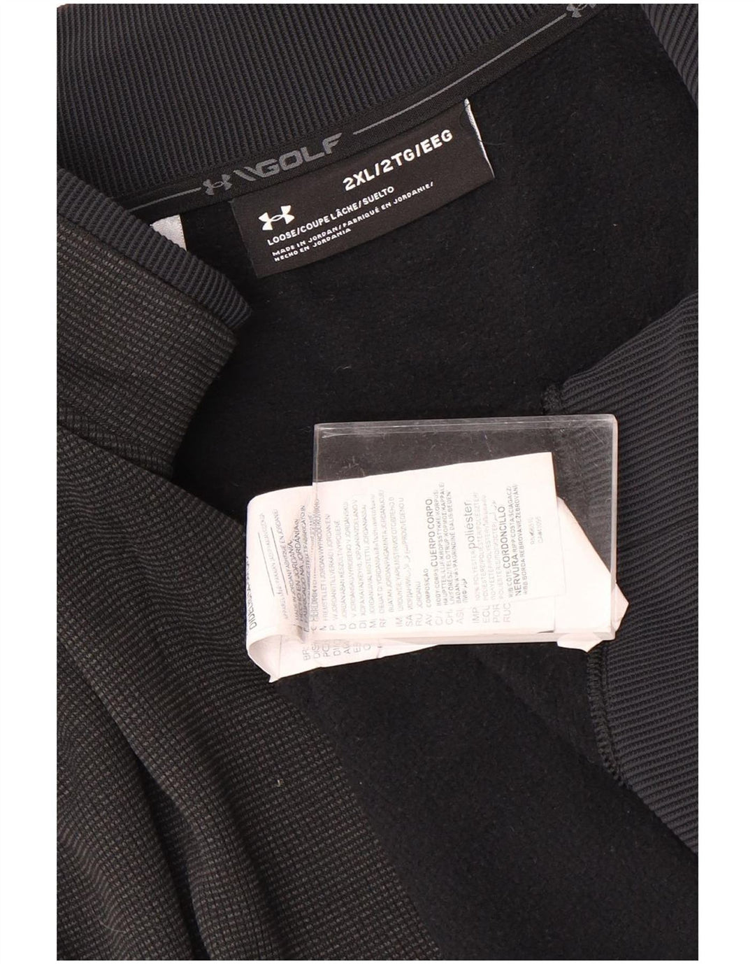 Felpa da uomo con collo con zip Under Armour, maglione 2XL poliestere nero