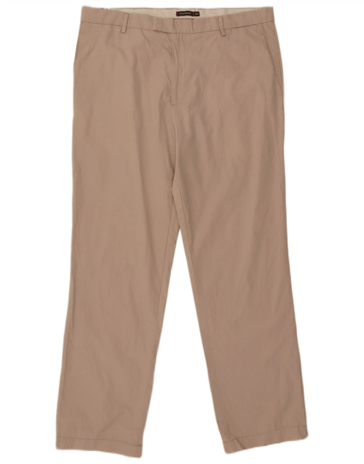 Pantaloni da abito dritti da uomo Dockers W38 L33 in cotone beige