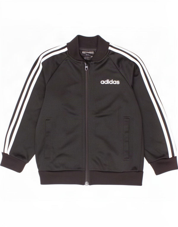 Adidas Boys Tracksuit Top Jacket 2-3 Years Black