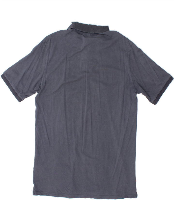 WOOLRICH Mens Polo Shirt Medium Blue Cotton Vintage Woolrich and Second-Hand Woolrich from Messina Hembry 