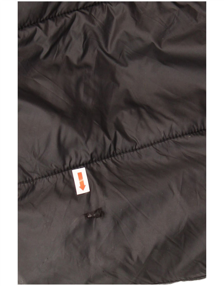 Giacca imbottita con cappuccio da donna Zara UK 16 grande poliestere nero