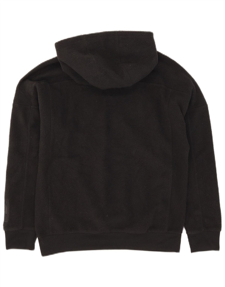 Maglione in pile con cappuccio Adidas da ragazzo 12-13 anni in poliestere nero