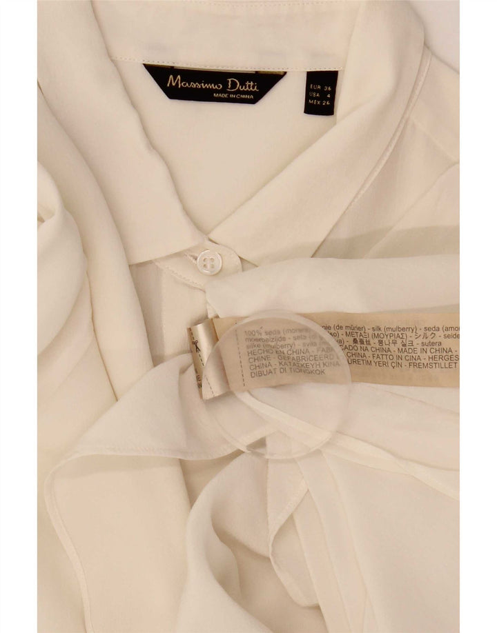 Camicetta camicia da donna Massimo Dutti EU 36 XS seta bianca