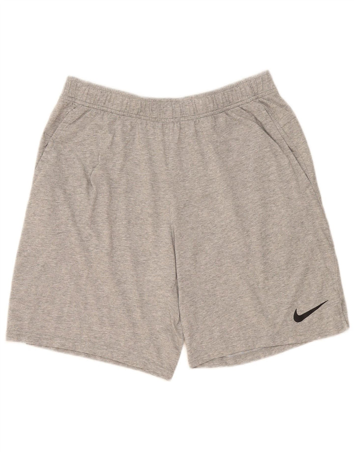 Pantaloncini casual da uomo Nike grandi in cotone grigio