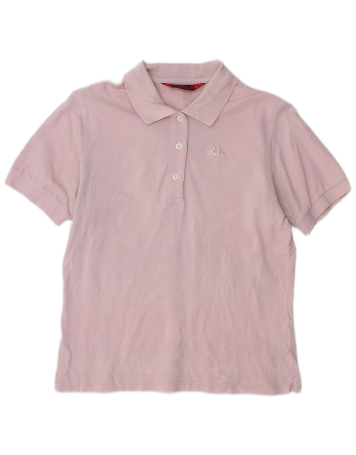 Polo Kappa da donna UK 12 cotone rosa medio