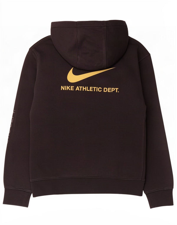 Felpa con cappuccio grafica Nike da uomo in cotone nero medio