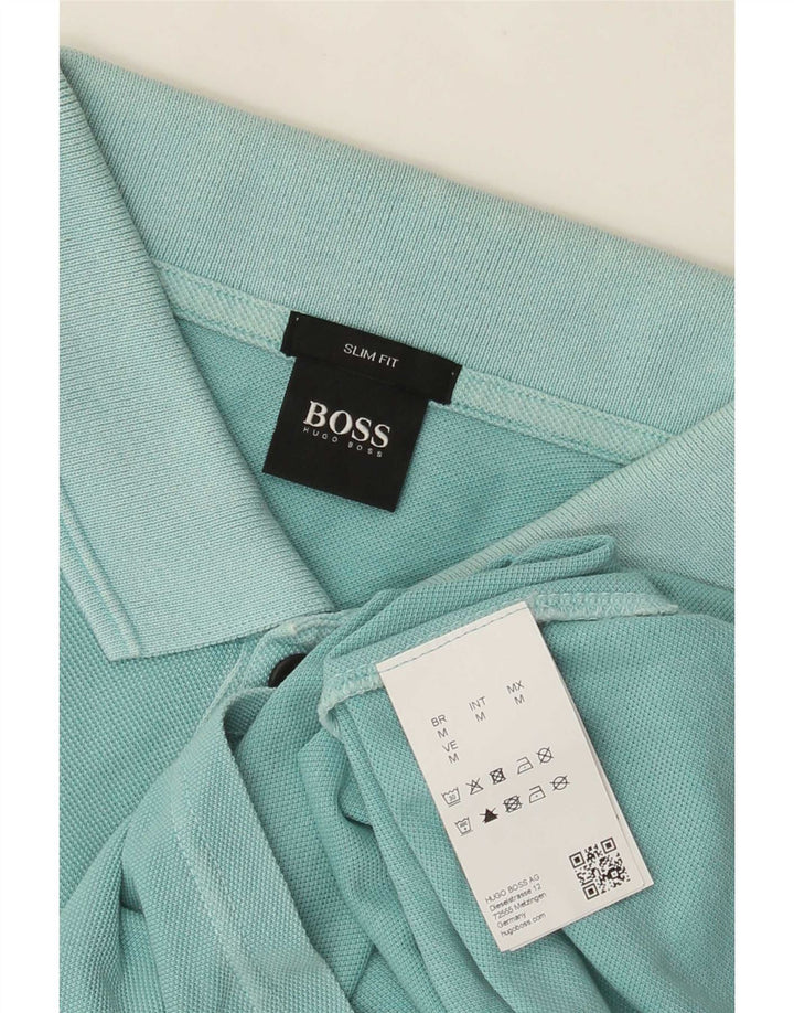 Polo da uomo slim fit Hugo Boss in cotone verde medio