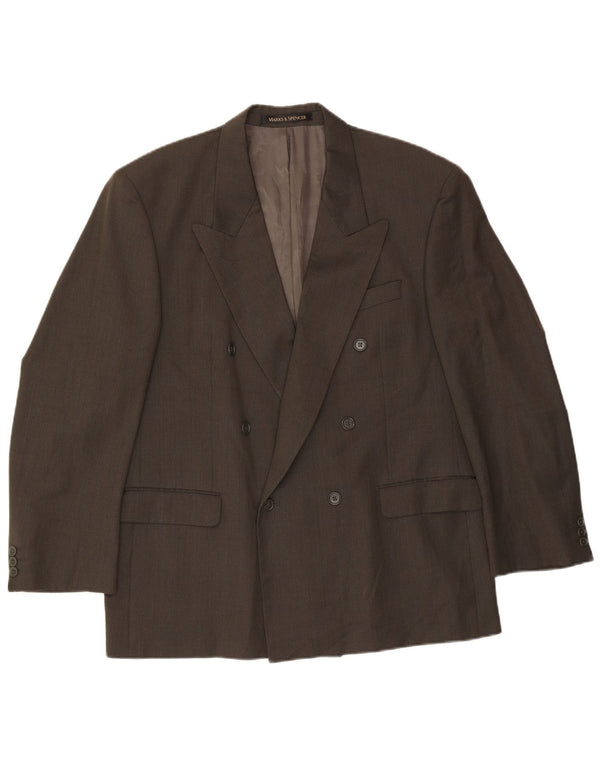 Giacca blazer doppiopetto da uomo Marks & Spencer UK 44 XL a quadri verdi