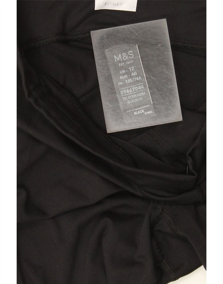 Leggings da donna Marks & Spencer UK 12 poliestere nero medio