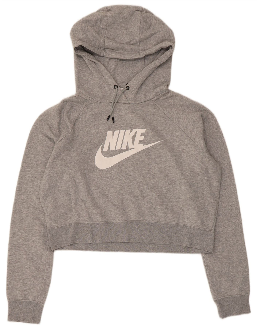 Felpa corta da donna con grafica Nike, maglione UK 16, grande cotone grigio