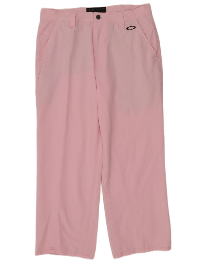Pantaloni chino Capri da donna Oakley W32 L26 nylon rosa