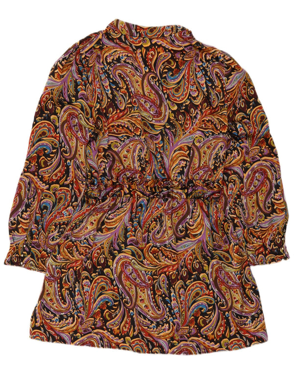 Abito impero da donna Zara UK 12 medio multicolore Paisley Bohemian