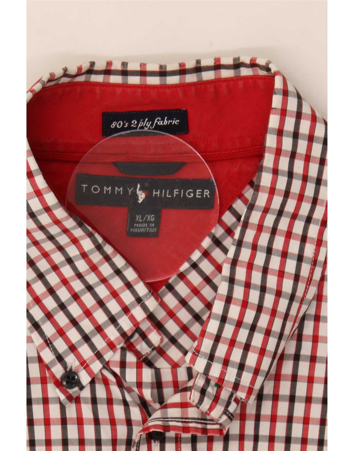 Camicia da uomo Tommy Hilfiger XL a quadri rossi