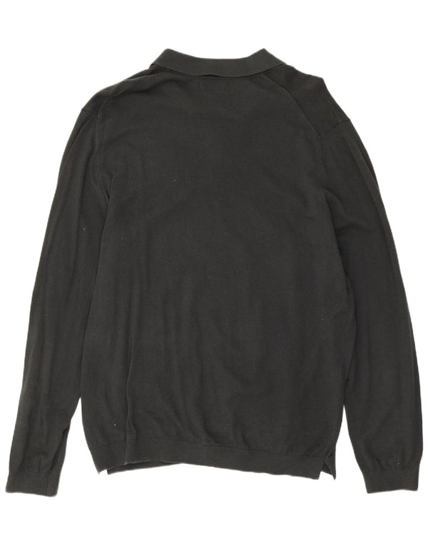 Maglione maglione da uomo con collo alto Massimo Dutti XL in cotone nero