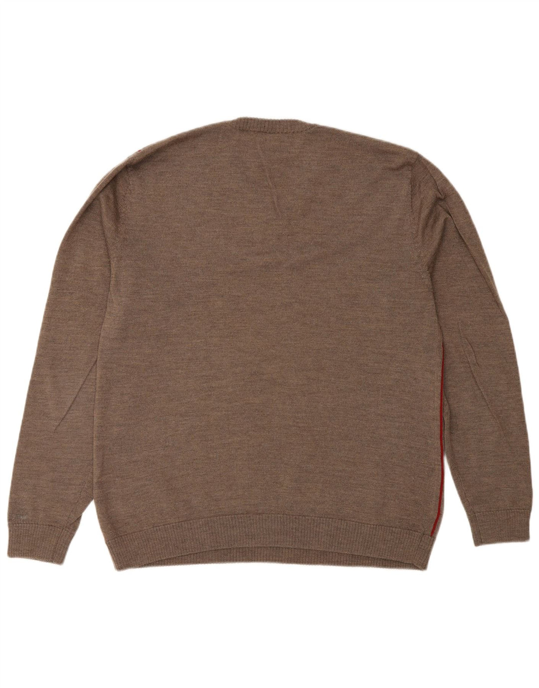 Maglione Gap da uomo con scollo a V, lana merino a righe grigie grandi