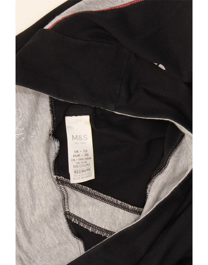 Pantaloni da tuta da donna Marks & Spencer UK 10 Small Black Colourblock