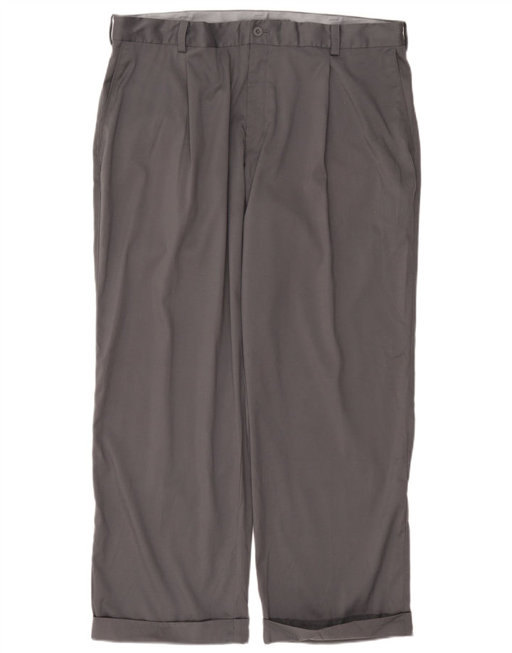 Pantaloni chino pegged Nike da uomo Dri Fit W38 L29 poliestere grigio