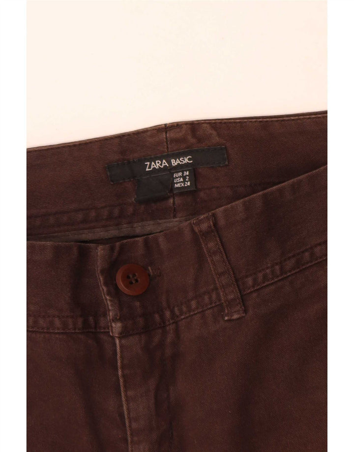 Jeans Bootcut da donna Zara EU 34 2XS W24 L30 Marrone
