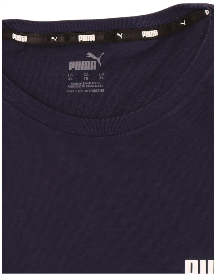T-shirt grafica da uomo Puma Top XL Blu navy