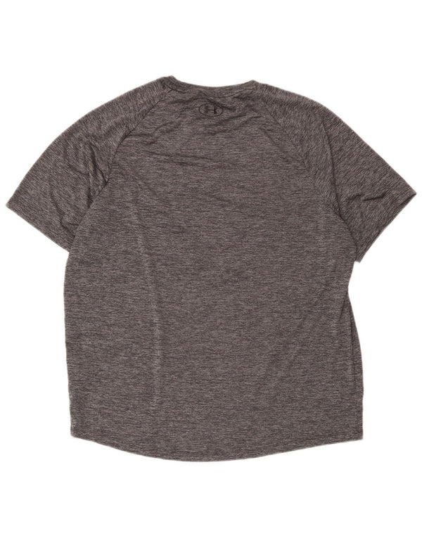 T-shirt da uomo Under Armour Top XL poliestere chiazzato grigio