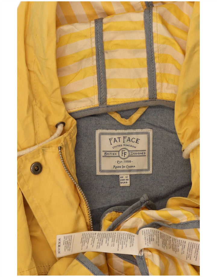 Giacca utilitaria con cappuccio da donna Fat Face UK 12 Poliestere giallo medio