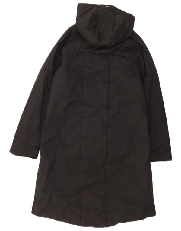 Giacca a vento con cappuccio da donna Adidas UK 16 grande poliestere nero