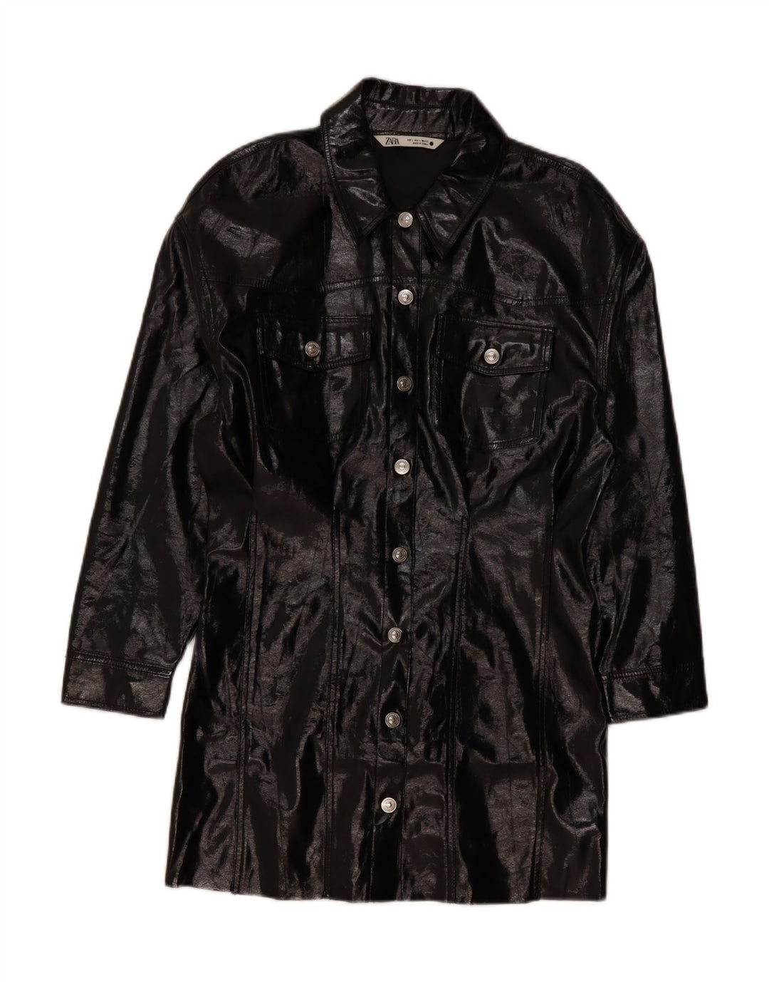 Soprabito da donna Zara UK 16 grande poliestere nero