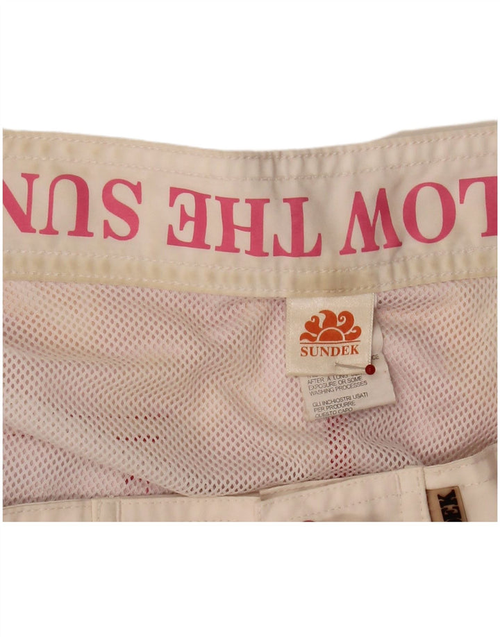 Pantaloncini da bagno da uomo Sundek grandi in poliestere floreale rosa