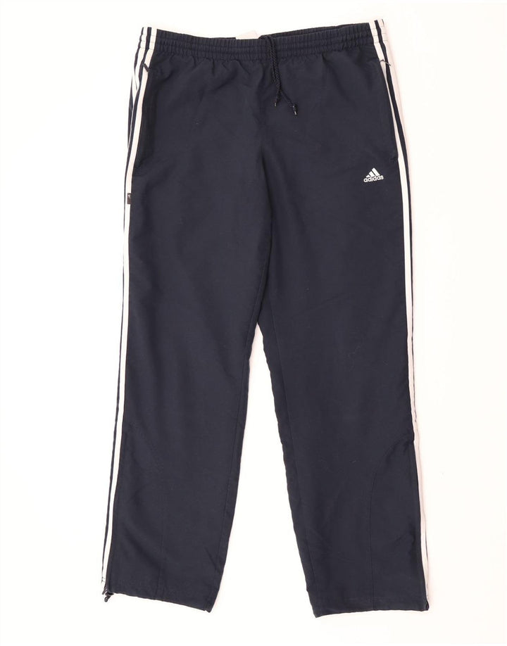Pantaloni da tuta da uomo Adidas medi in poliestere blu navy