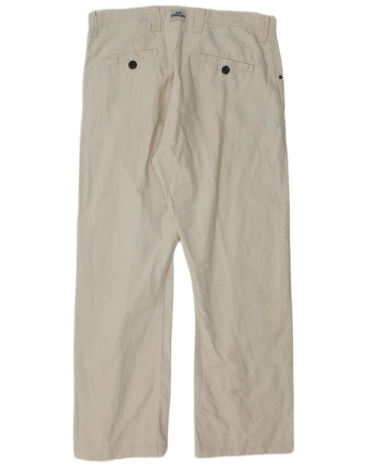 Pantaloni chino dritti da uomo LEE W36 L30 bianco sporco