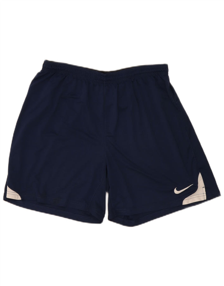 Pantaloncini sportivi Nike da uomo XL blu navy in poliestere color block