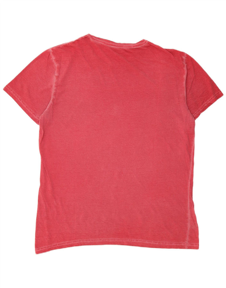 T-shirt grafica da uomo Gas Top grande rossa