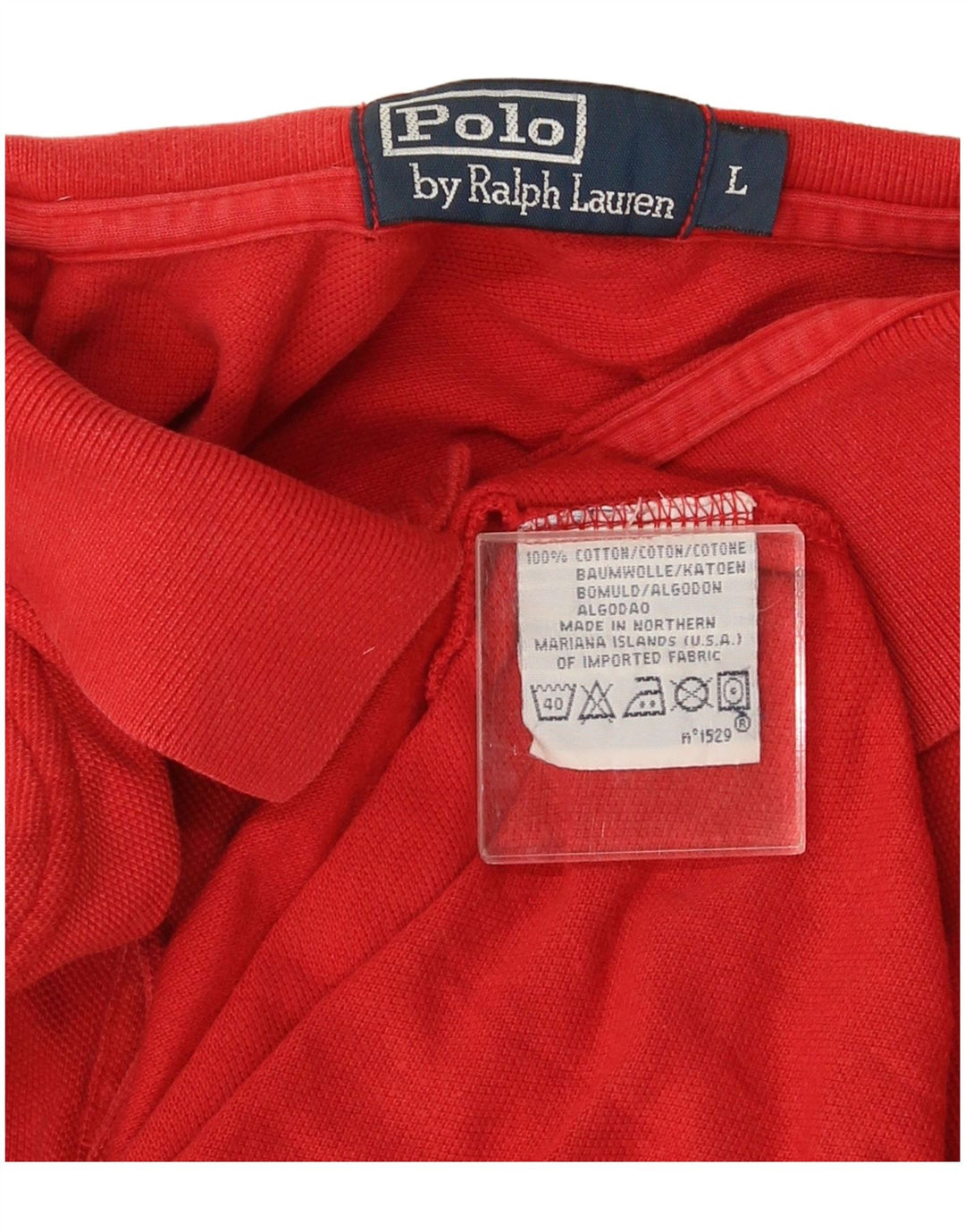 Polo da uomo Ralph Lauren grande in cotone rosso